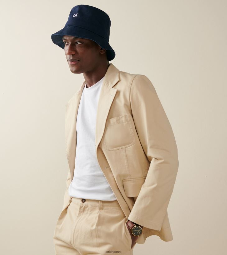 katoenen vissershoed Heren marineblauwe blazer Cole Haan accessoires 6H6J6F500