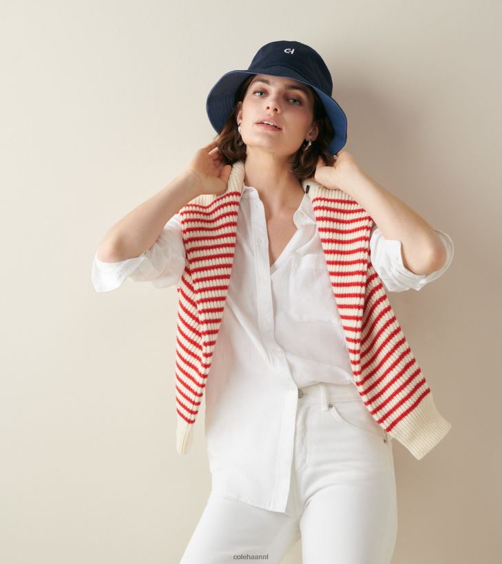 katoenen vissershoed Heren marineblauwe blazer Cole Haan accessoires 6H6J6F500