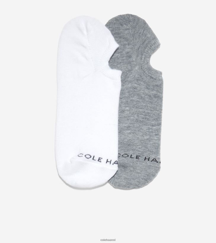 2 paar voeringsokken Heren grijs regenwit Cole Haan accessoires 6H6J6F606
