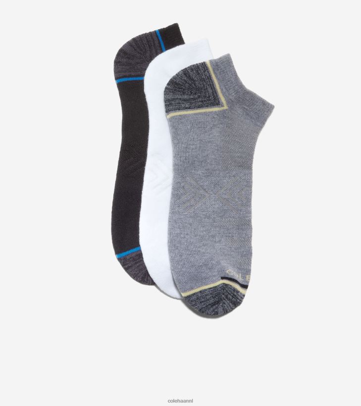 3-pack performance no-show sokken Heren zwart assortiment Cole Haan accessoires 6H6J6F609