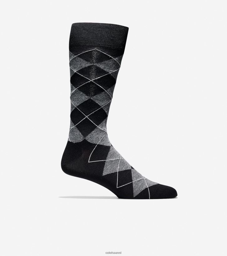 klassieke argyle crew sokken Heren zwart Cole Haan accessoires 6H6J6F599