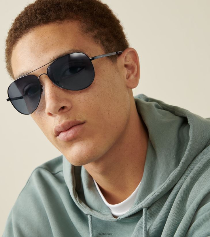 metalen pilotenzonnebril Heren zwart Cole Haan accessoires 6H6J6F586