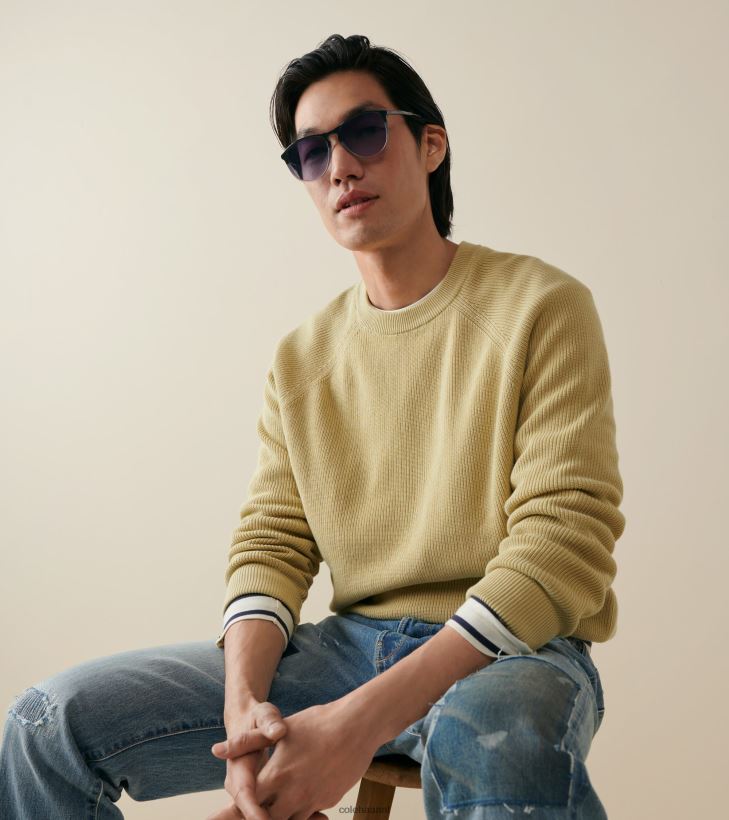 retro ovale zonnebril Heren zwart Cole Haan accessoires 6H6J6F533