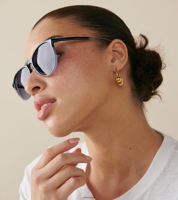 retro ovale zonnebril Heren zwart Cole Haan accessoires 6H6J6F533