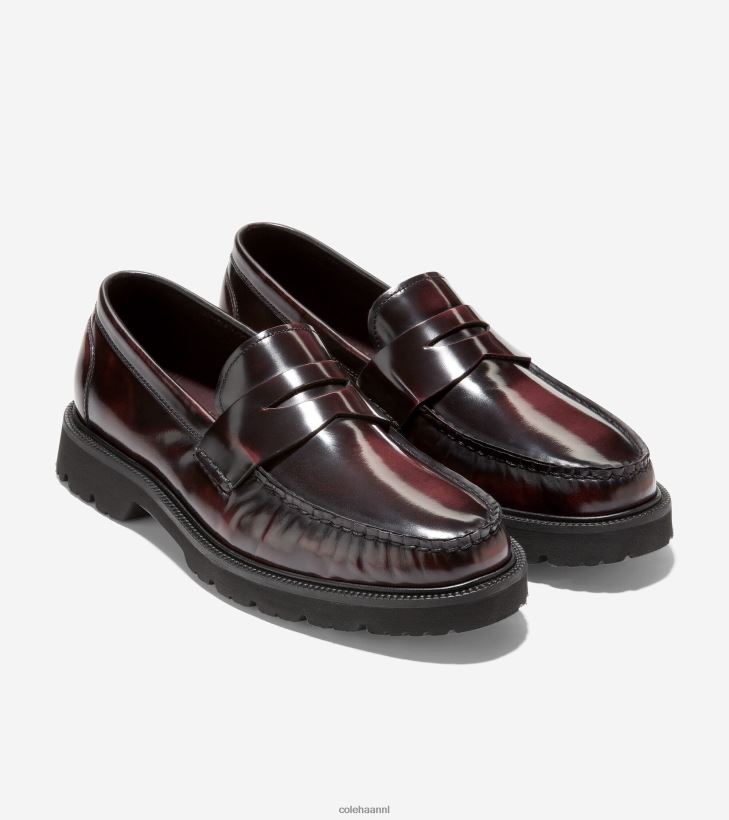amerikaanse klassiekers penny loafer Heren diep bordeaux-zwart Cole Haan schoenen 6H6J6F376