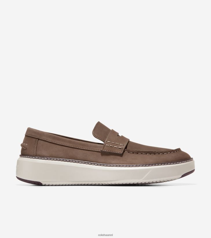 grandpro topspin penny loafer Heren truffel-zilver berken stitchlite Cole Haan schoenen 6H6J6F291