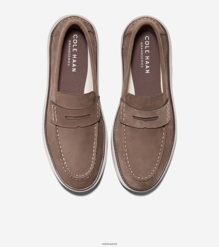 grandpro topspin penny loafer Heren truffel-zilver berken stitchlite Cole Haan schoenen 6H6J6F291