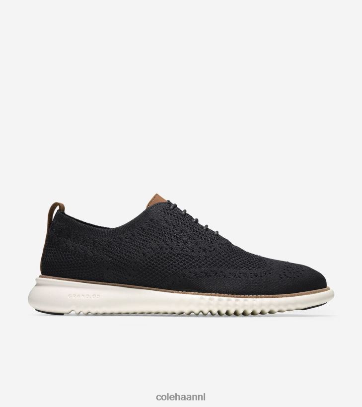 2.zerogrand vleugeltip oxford Heren zwart stitchlite-ivoor Cole Haan schoenen 6H6J6F275