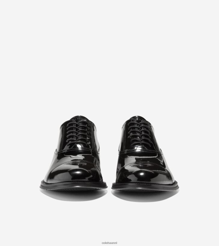 moderne klassiekers cap toe oxford Heren zwart patent Cole Haan schoenen 6H6J6F402