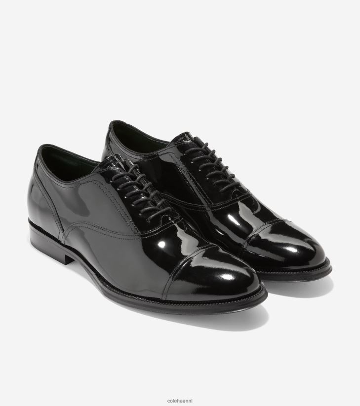 moderne klassiekers cap toe oxford Heren zwart patent Cole Haan schoenen 6H6J6F402