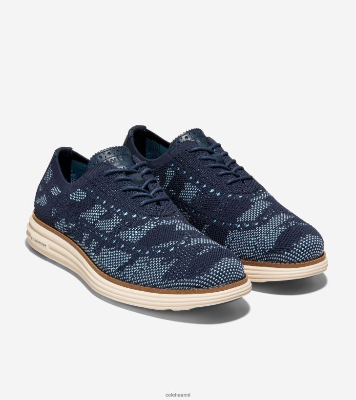 originele grand geremasterde vleugeltip oxford Heren blauwe bell-navy blazer camo stitchlite Cole Haan schoenen 6H6J6F445