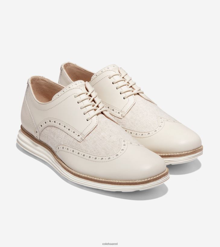 originele grote vleugeltip oxford Heren cornwall blauw-ivoor Cole Haan schoenen 6H6J6F283