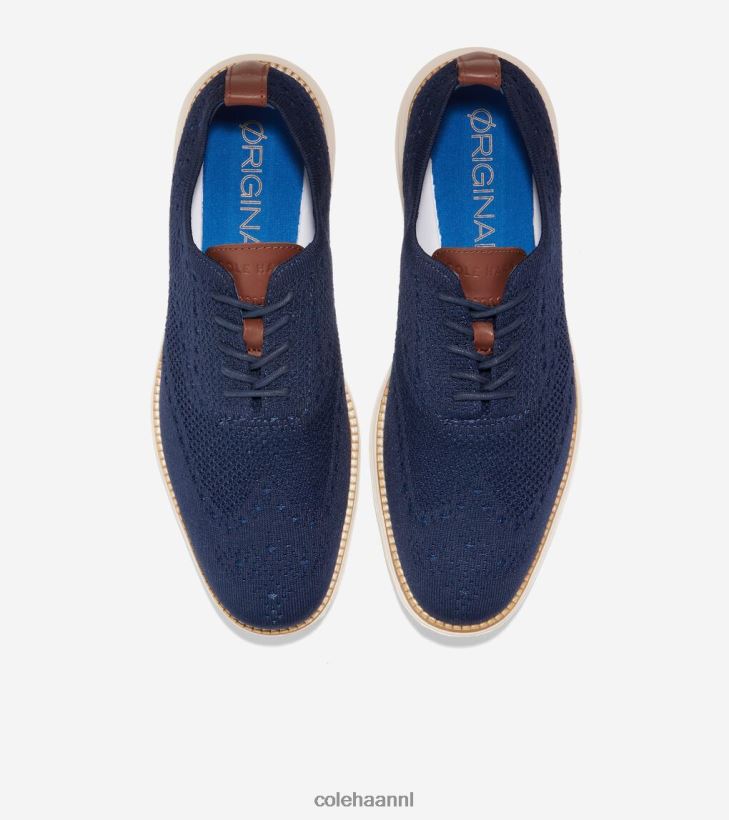 originele grote vleugeltip oxford Heren marineblauw stitchlite-ivoor Cole Haan schoenen 6H6J6F391