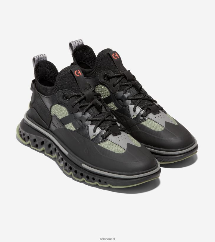 5.zerogrand wrk-sneaker Heren zwart-olie groen-gebrande oker Cole Haan schoenen 6H6J6F436