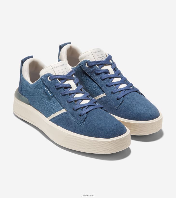 grandpro crew-sneaker Heren vaandrig blauw-ivoor Cole Haan schoenen 6H6J6F307