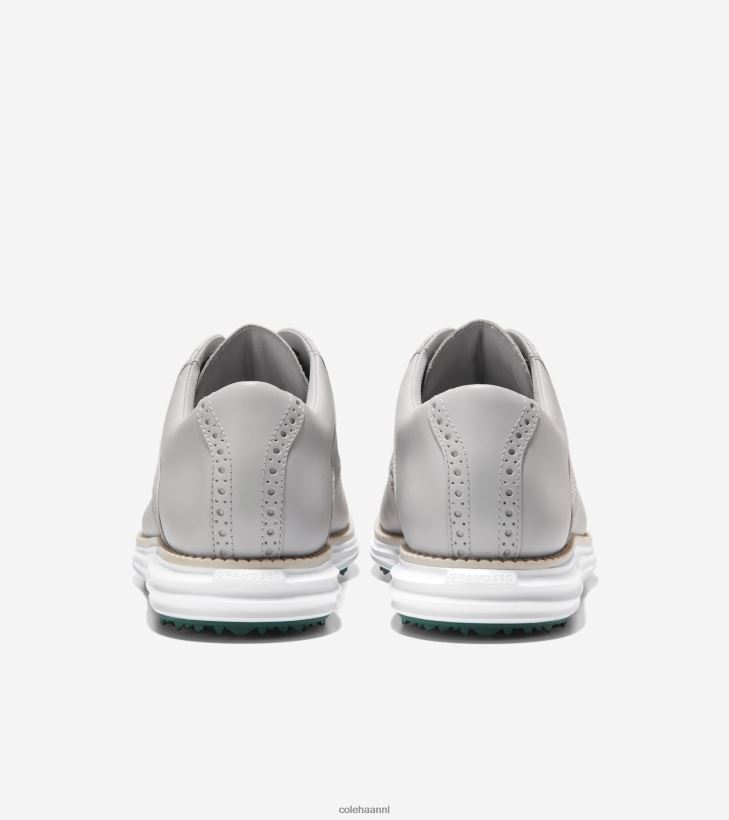 originele Grand Saddle golfschoen Heren microchip-sleet-optiek wit-trekking groen Cole Haan schoenen 6H6J6F471