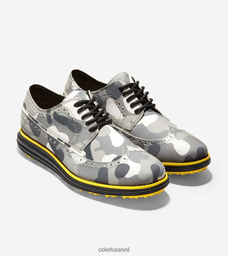 originele grote golfschoen Heren grijze camouflage Cole Haan schoenen 6H6J6F409