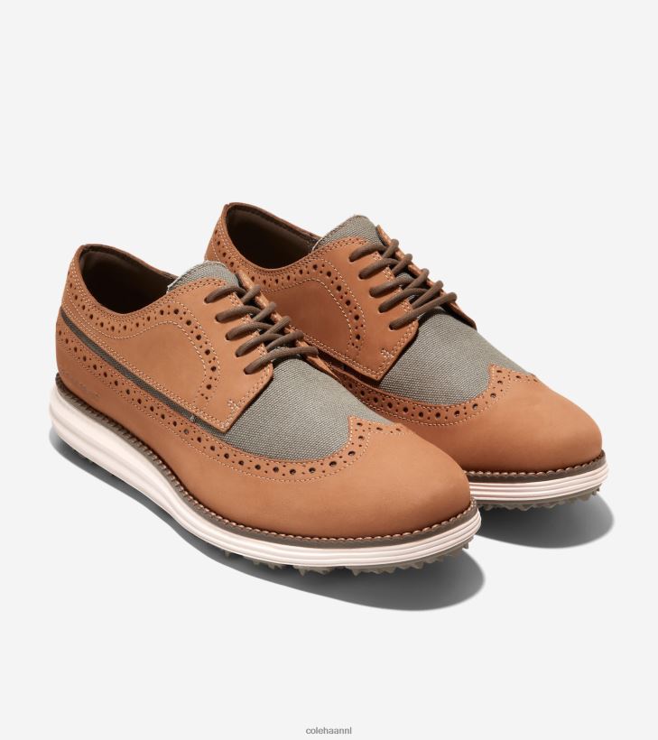 originele grote golfschoen Heren pecan-theeblad-gebleekte tan-truffel Cole Haan schoenen 6H6J6F410