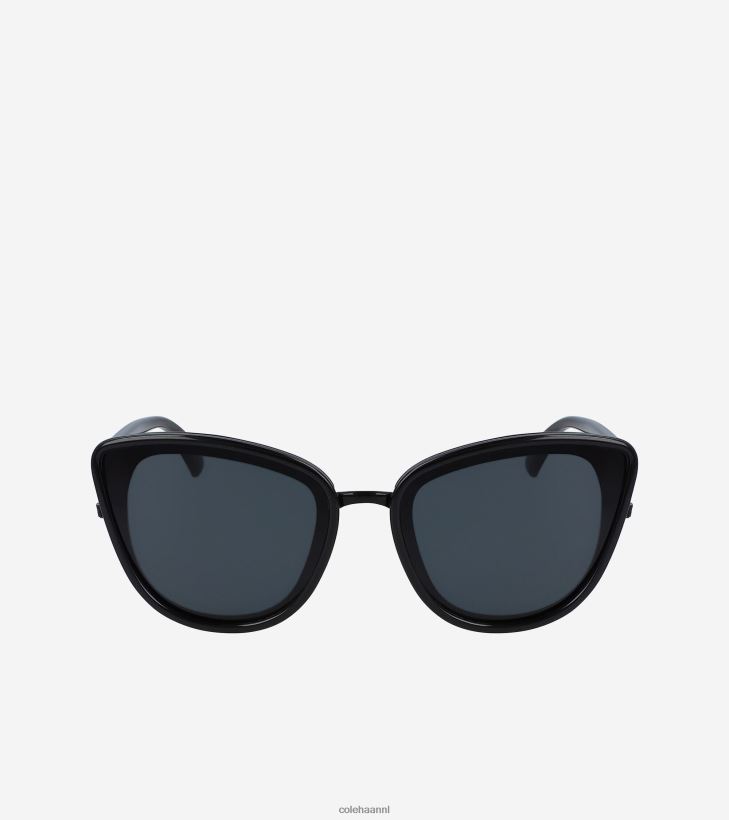 oversized cateye zonnebril vrouwen zwart Cole Haan accessoires 6H6J6F531