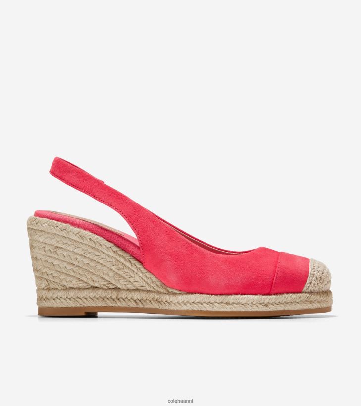 cloudfeel espadrilles met sleehak vrouwen geranium suède Cole Haan schoenen 6H6J6F31