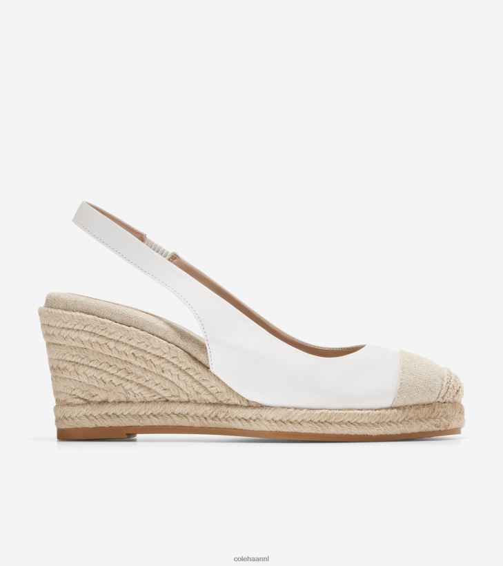 cloudfeel espadrilles met sleehak vrouwen wit naturel Cole Haan schoenen 6H6J6F33