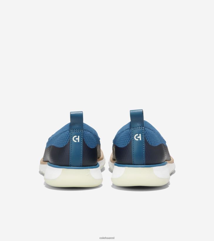 4.zerogrande loafer vrouwen blauw brei-optiek wit stitchlite Cole Haan schoenen 6H6J6F133