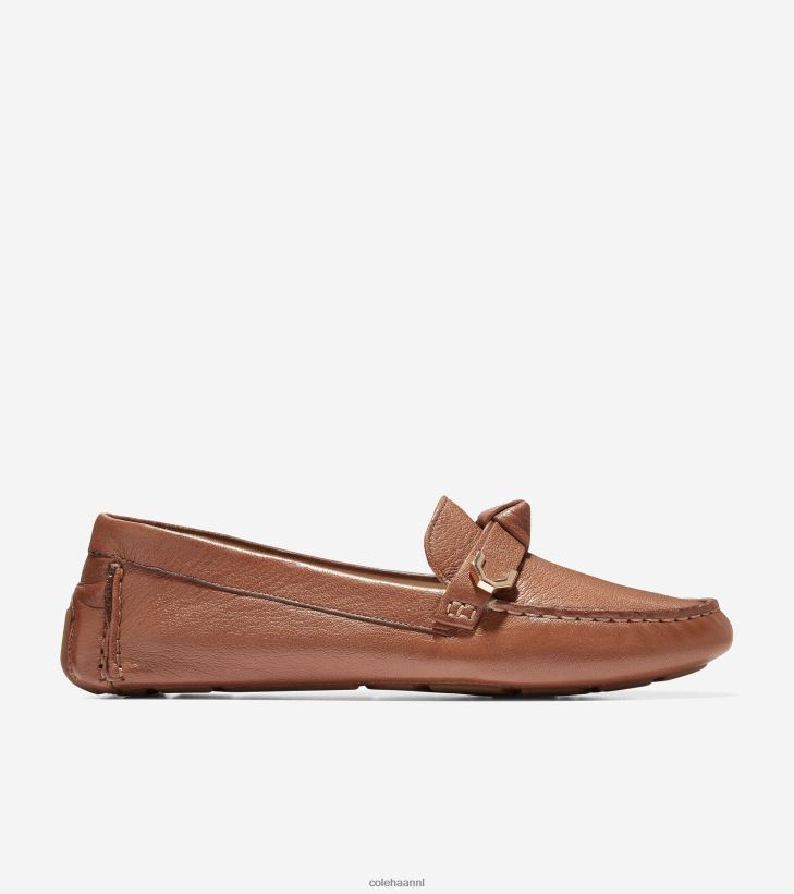 Evelyn Bow bestuurder vrouwen pecannoot leer Cole Haan schoenen 6H6J6F69