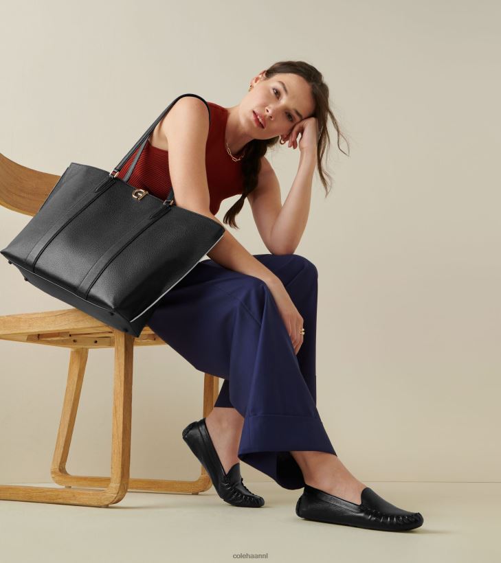 Evelyn bestuurder vrouwen zwart leer Cole Haan schoenen 6H6J6F67