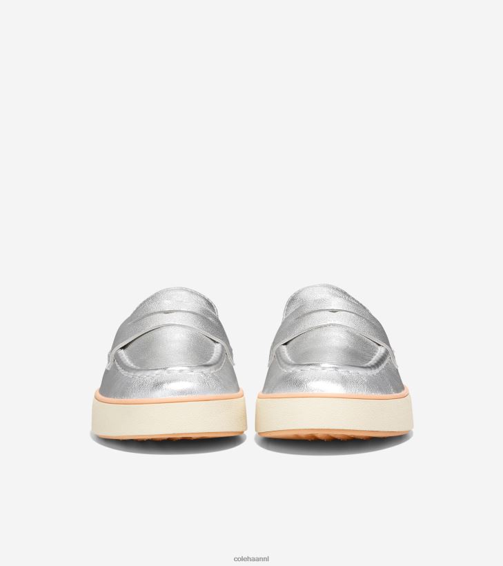 nantucket 2.0 penny loafer vrouwen zilver metallic-ivoor Cole Haan schoenen 6H6J6F94