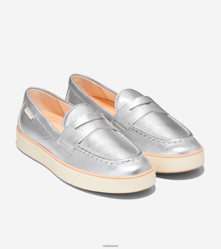 nantucket 2.0 penny loafer vrouwen zilver metallic-ivoor Cole Haan schoenen 6H6J6F94