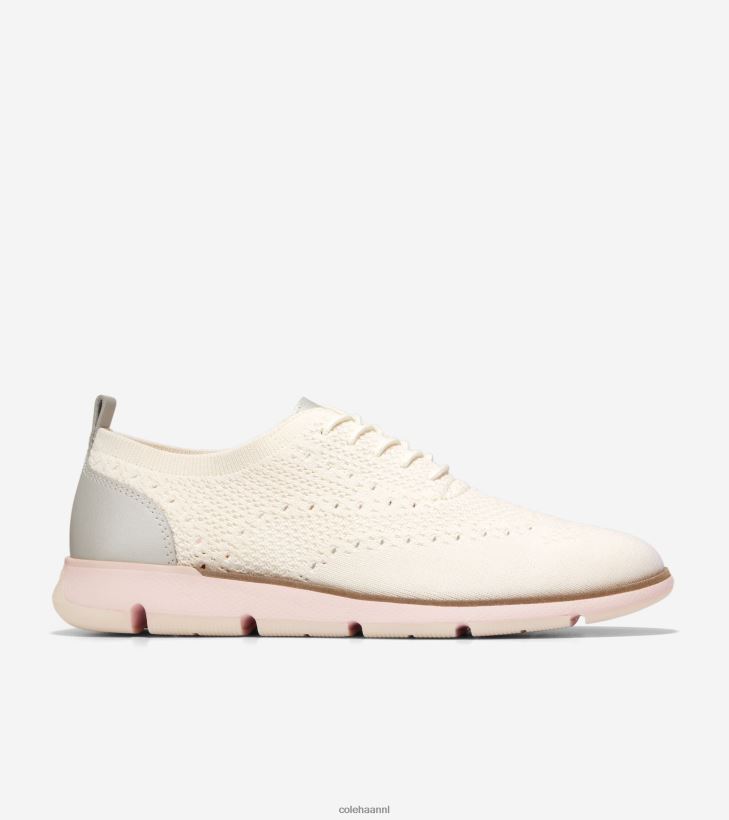 4.zerogrand oxford vrouwen ivoor brei-zilver pioen stitchlite Cole Haan schoenen 6H6J6F105