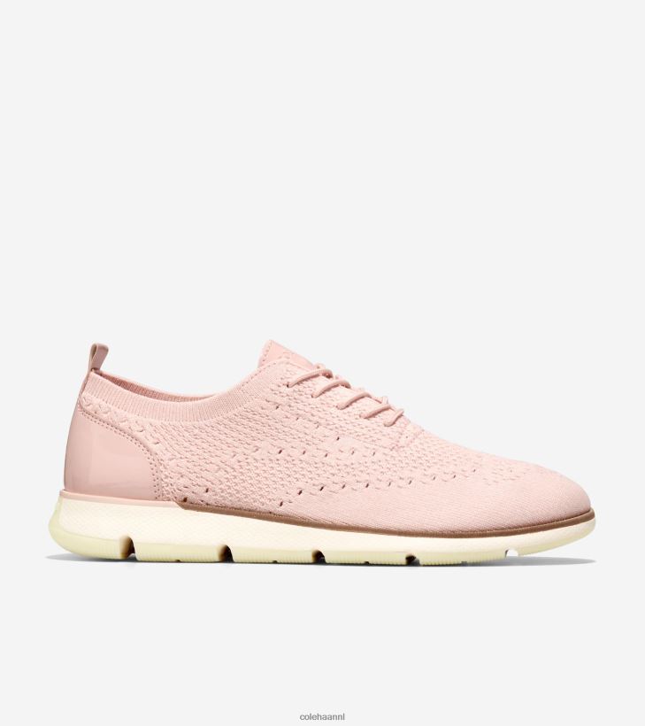 4.zerogrand oxford vrouwen roze rook brei-ivoor stitchlite Cole Haan schoenen 6H6J6F104