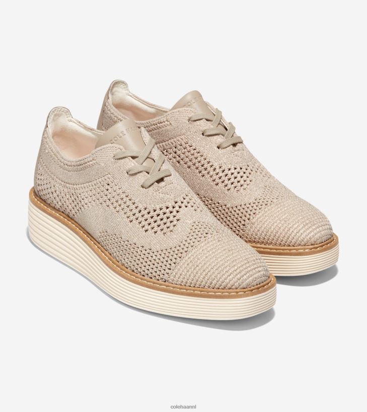 originalgrand platform vleugeltip oxford vrouwen rogge brei-ivoor stitchlite Cole Haan schoenen 6H6J6F218