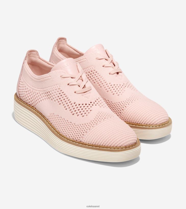 originalgrand platform vleugeltip oxford vrouwen roze rook stitchlite-ivoor Cole Haan schoenen 6H6J6F217