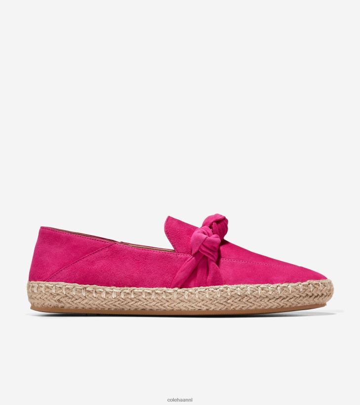 cloudfeel geknoopte espadrille vrouwen roze pauw suède Cole Haan schoenen 6H6J6F224