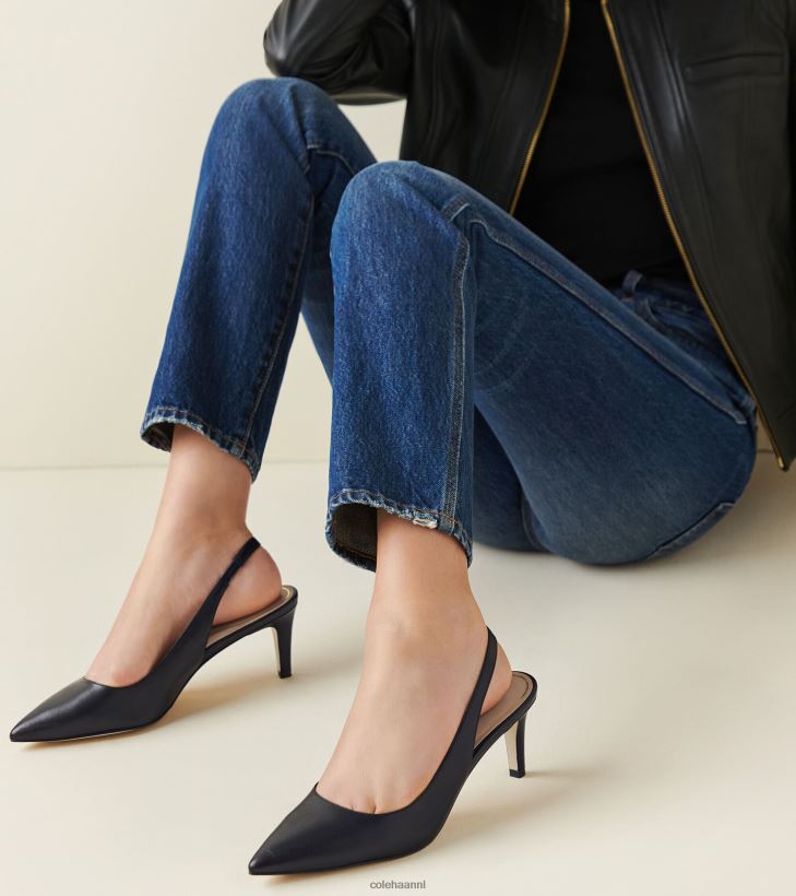 vandam slingback pomp vrouwen zwart Cole Haan schoenen 6H6J6F152