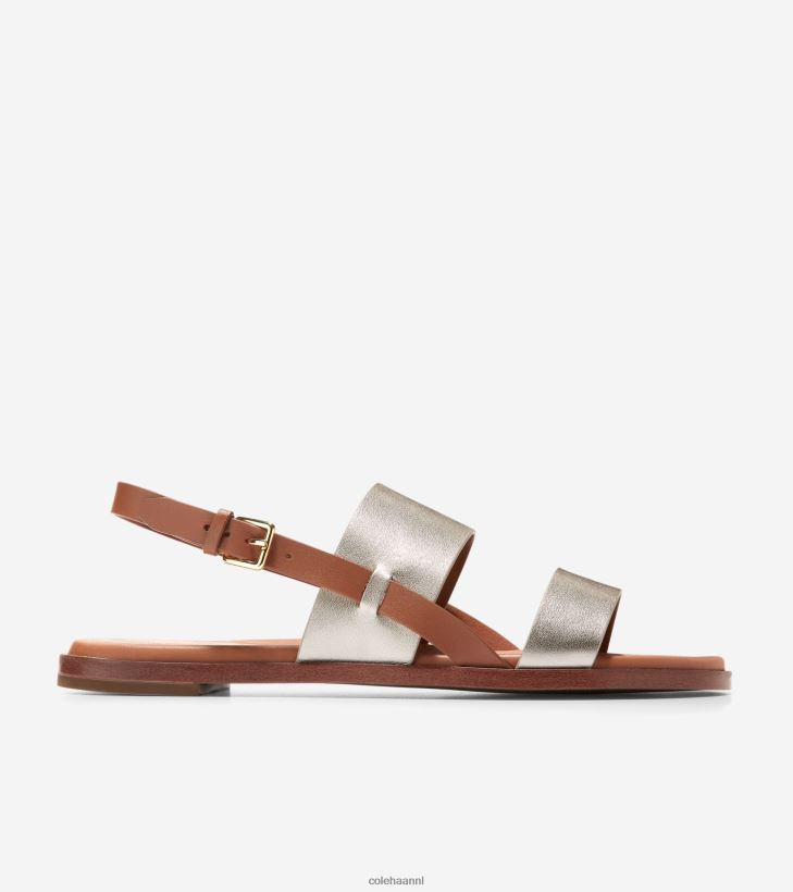 Flynn platte sandaal vrouwen zachte goudhoning Cole Haan schoenen 6H6J6F81