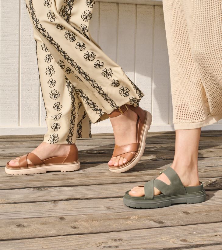 Fraya glijbaan sandaal vrouwen theeblad nubuck Cole Haan schoenen 6H6J6F1