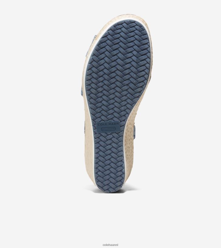 cloudfeel espadrillesandaal met sleehak vrouwen spijkerstof jacquard Cole Haan schoenen 6H6J6F27