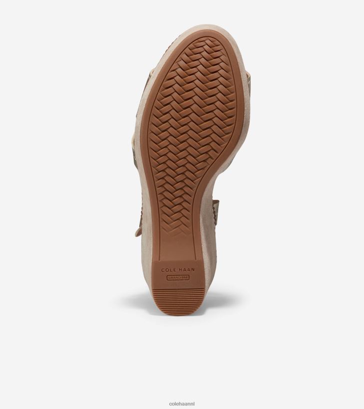 cloudfeel sandaal met sleehak voor de hele dag vrouwen goud leer Cole Haan schoenen 6H6J6F190