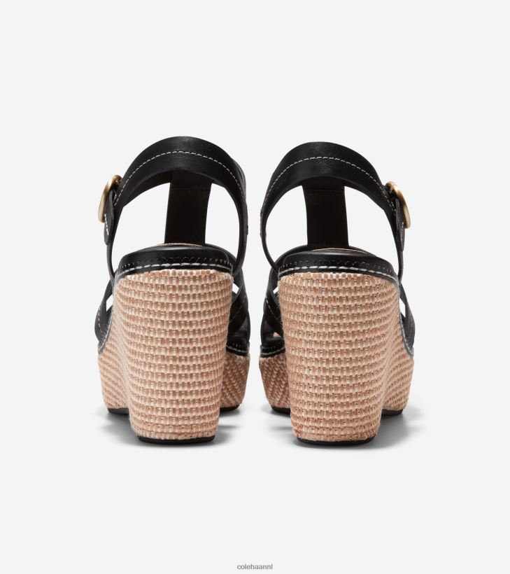 cloudfeel sandaal met sleehak voor de hele dag vrouwen zwart leer Cole Haan schoenen 6H6J6F189