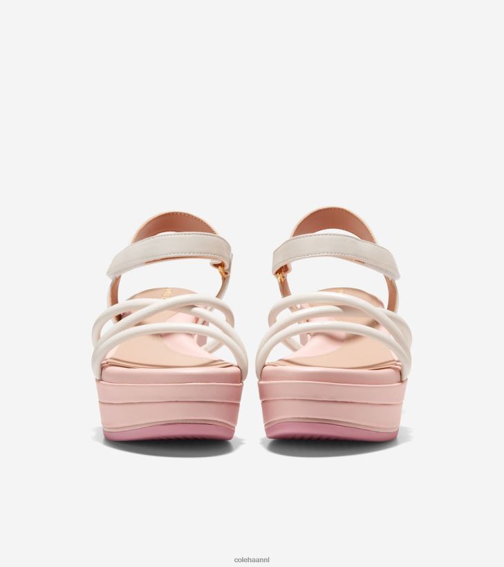 grote ambitie addison flatform wedge vrouwen ivoor-roze rook Cole Haan schoenen 6H6J6F117