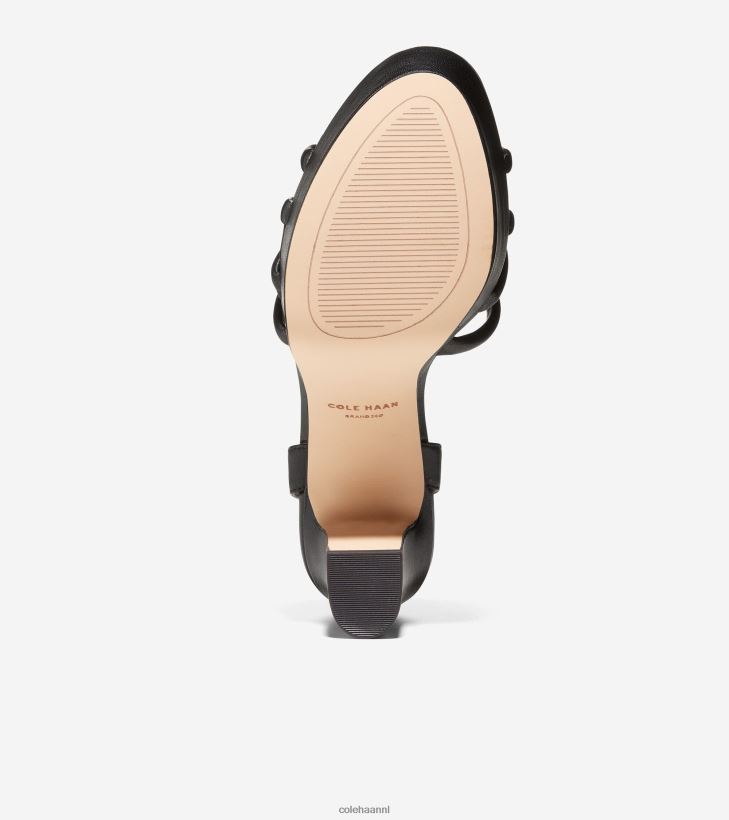 grove platform sandaal vrouwen zwart leer Cole Haan schoenen 6H6J6F160