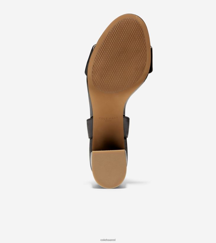 josie sandaal met blokhak vrouwen zwart leer Cole Haan schoenen 6H6J6F76