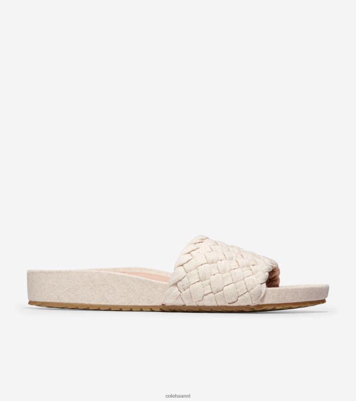 mojave slide sandaal vrouwen natuurlijk linnen Cole Haan schoenen 6H6J6F47