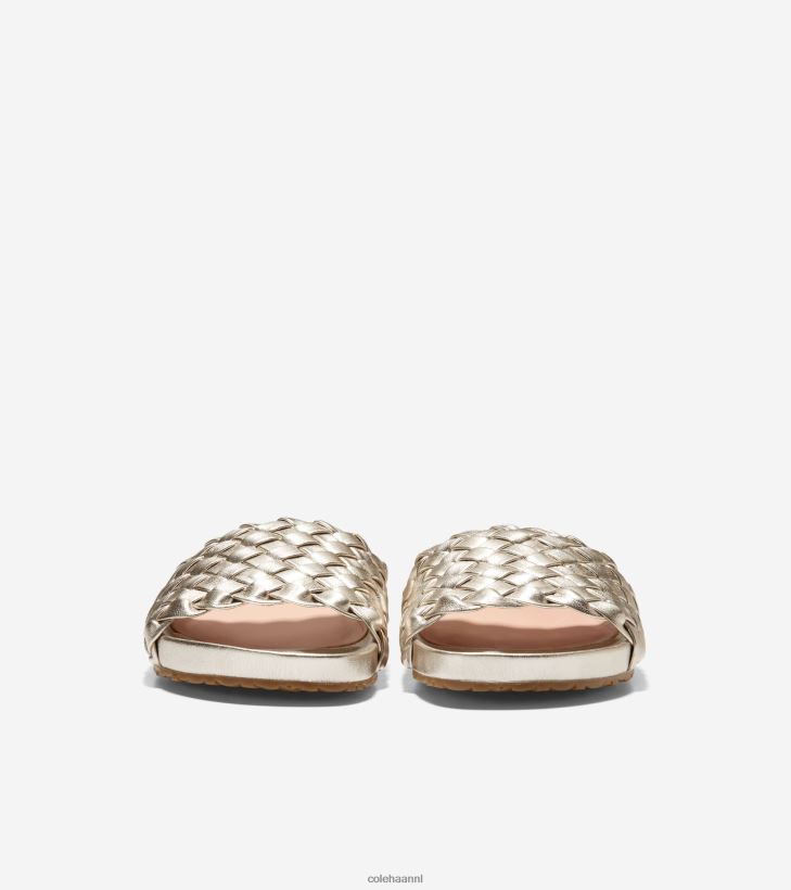 mojave slide sandaal vrouwen zacht goud leer Cole Haan schoenen 6H6J6F48
