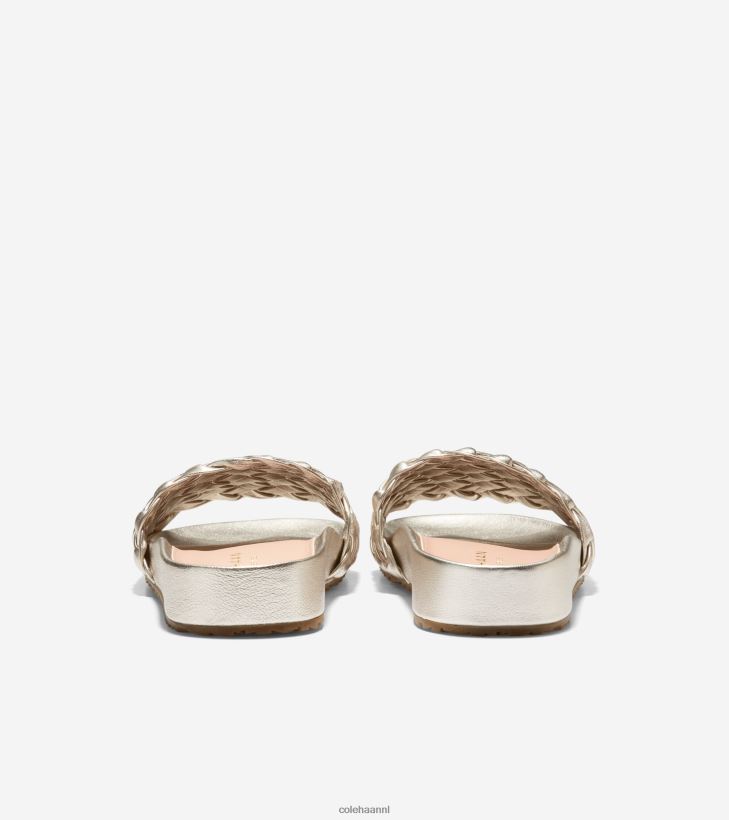 mojave slide sandaal vrouwen zacht goud leer Cole Haan schoenen 6H6J6F48