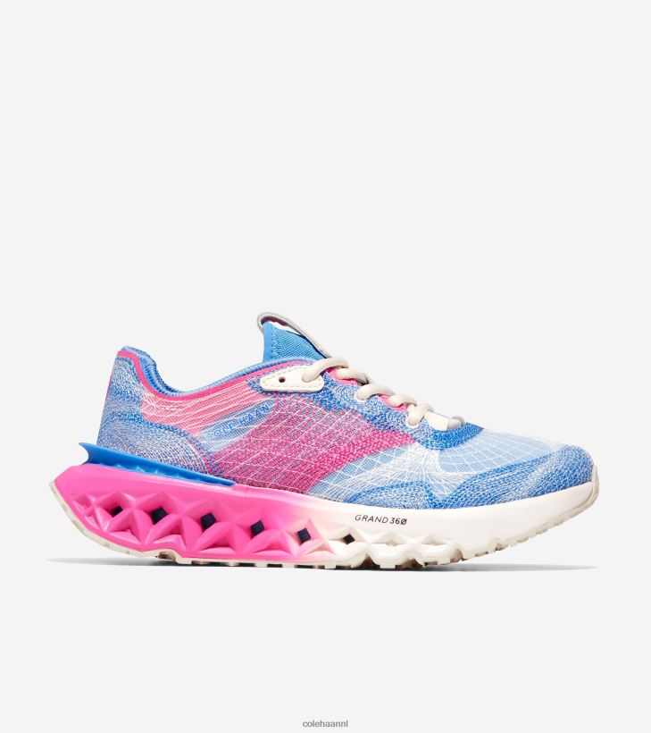 5.zerogrand borduur hardloopschoen vrouwen azuurblauw-azalea roze-ivoor Cole Haan schoenen 6H6J6F242