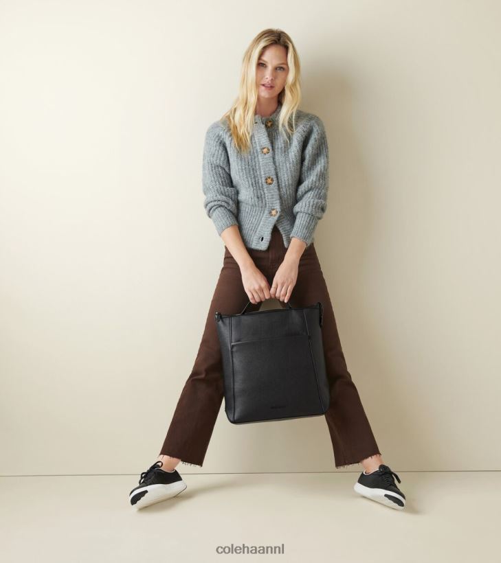 grandpro tennissneaker vrouwen zwart-optisch wit Cole Haan schoenen 6H6J6F146