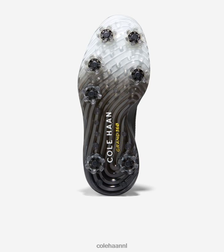 originele grand tour golfschoen vrouwen zwart-natuur-stille tint Cole Haan schoenen 6H6J6F201